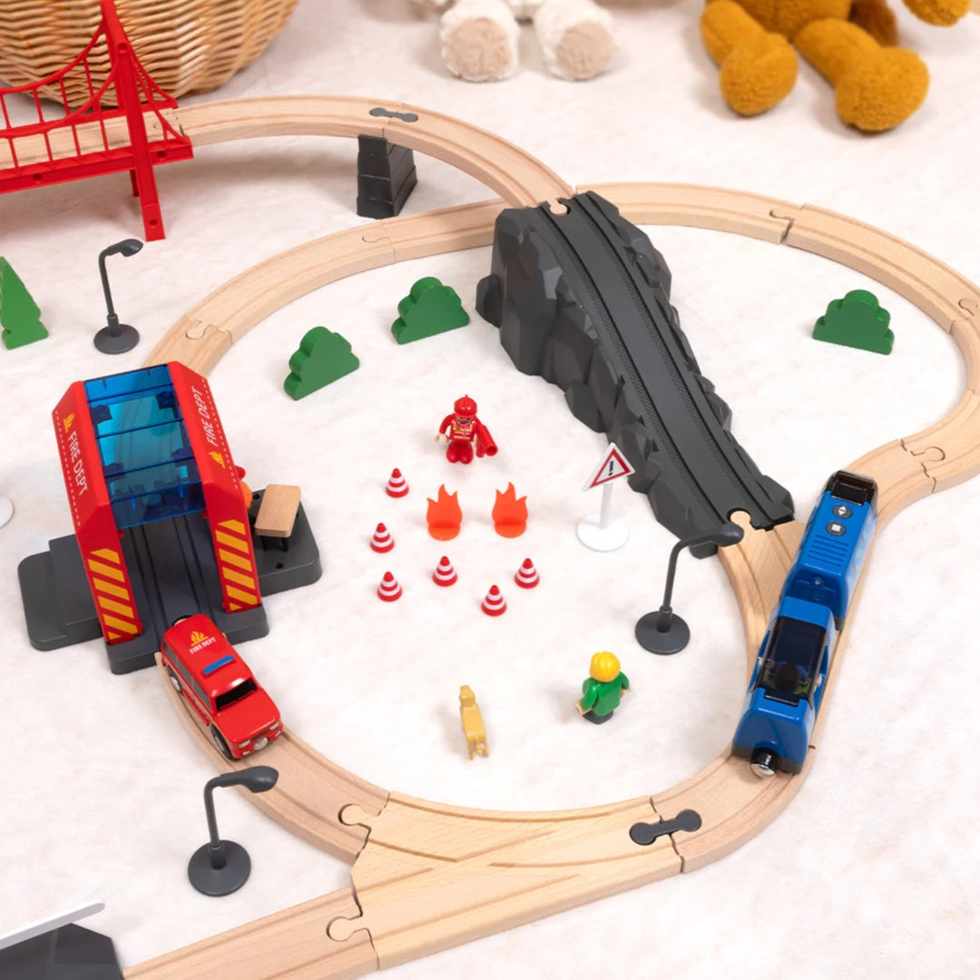 Jeu de train et piste de construction de pont - MindyToy